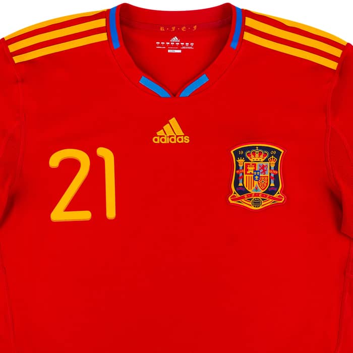 2009-10 Spain Home Shirt Silva #21