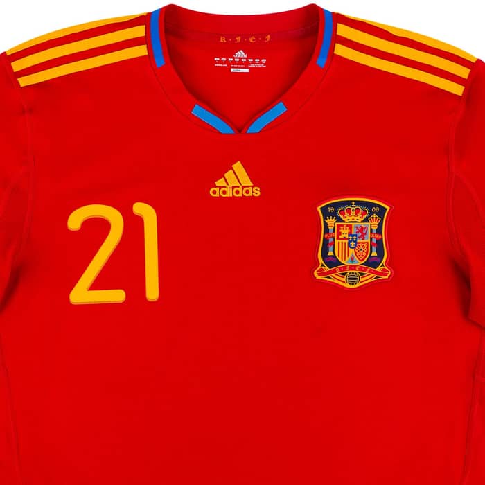 2009-10 Spain Maillot Domicile Silva #21 - 8/10 - (S)