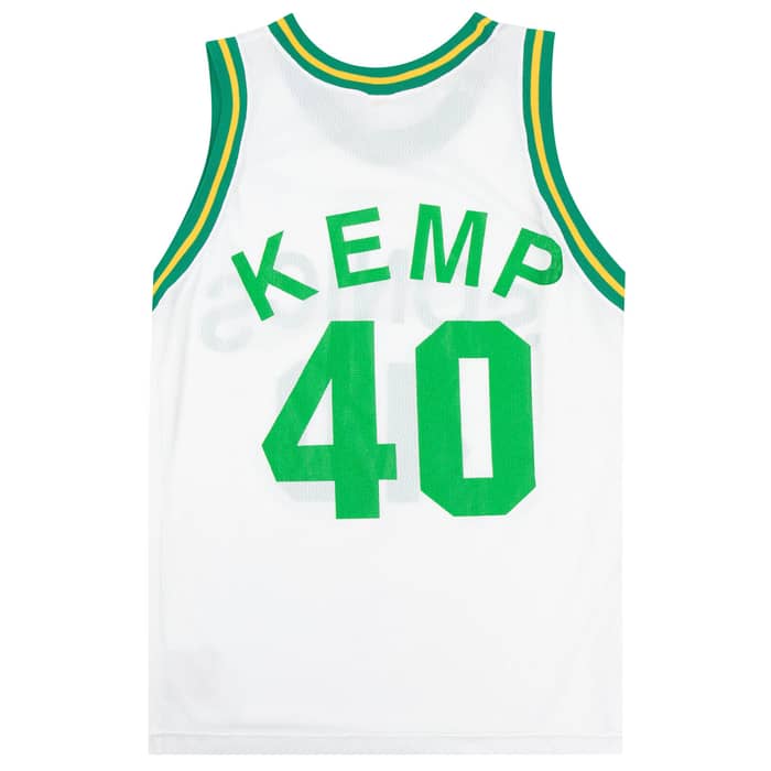 1991-95 Seattle Supersonics Kemp #40 Champion Jersey (Home) M