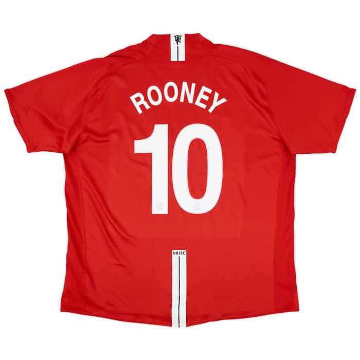 2007-09 Manchester United Home Shirt Rooney #10 - 5/10 - (3XL)