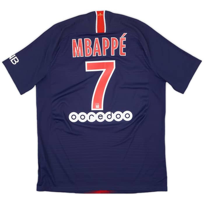 2018-19 Paris Saint-Germain Authentic Home Shirt Mbappe #7 - 9/10 - (L)