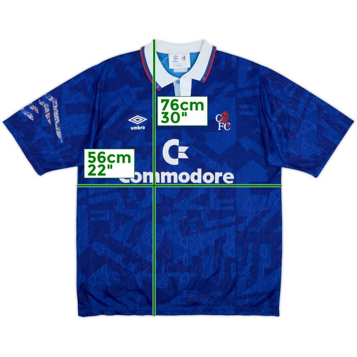 1991-93 Chelsea Home Shirt - 8/10 - (L)