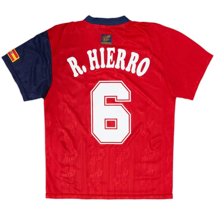 1996-98 Spain Home Shirt & Shorts R.Hierro #6 - 7/10 - (S)