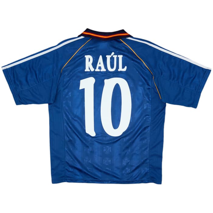 1999-00 Spain Away Shirt and Shorts Raul #10 - 5/10 - (M)