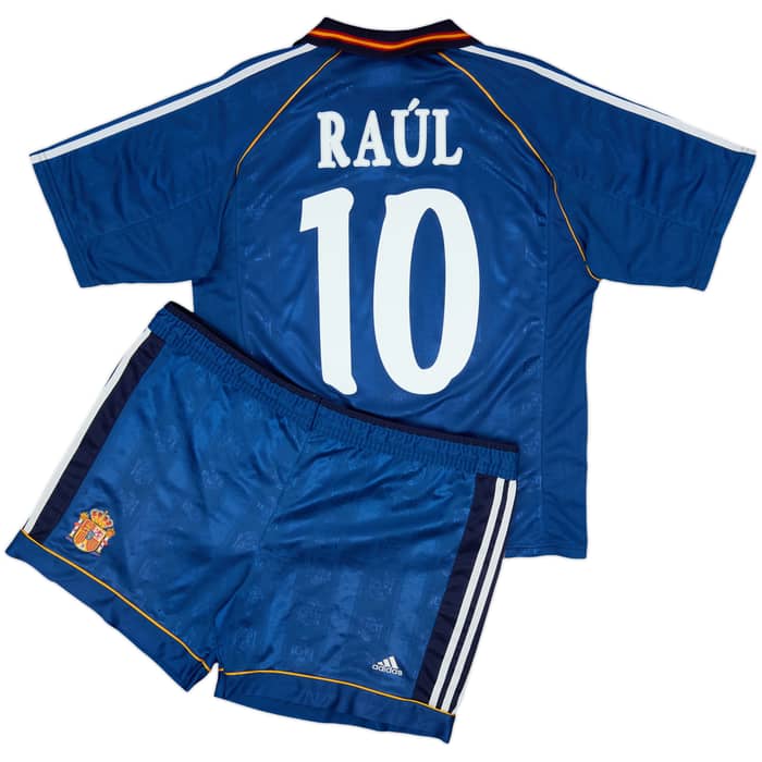 1999-00 Spain Away Shirt and Shorts Raul #10 - 5/10 - (M)