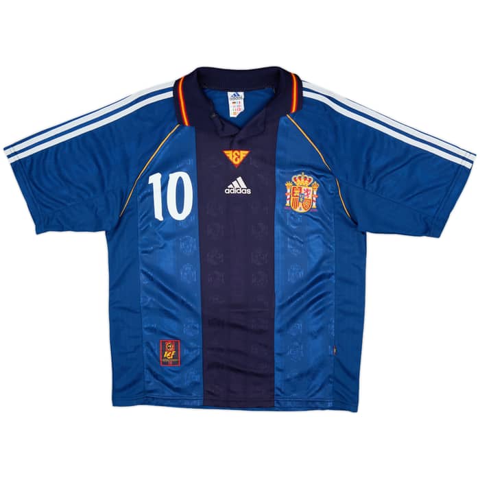 1999-00 Spain Away Shirt and Shorts Raul #10 - 5/10 - (M)