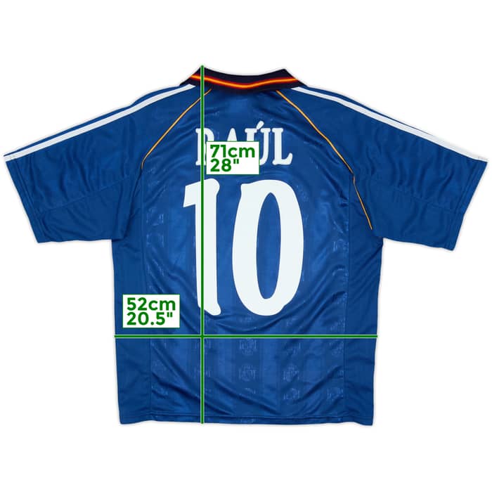 1999-00 Spain Away Shirt and Shorts Raul #10 - 5/10 - (M)