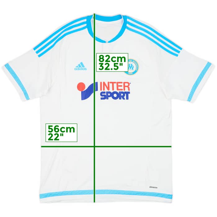 2015-16 Olympique Marseille Home Shirt - 8/10 - (XL)