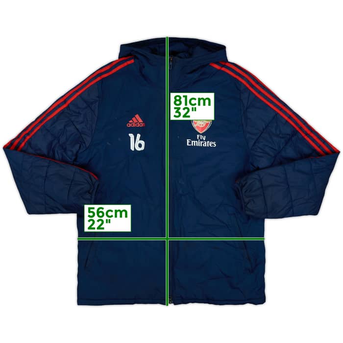 2019-20 Arsenal Player Issue adidas Padded Bench Coat #16 - 7/10 - (M)