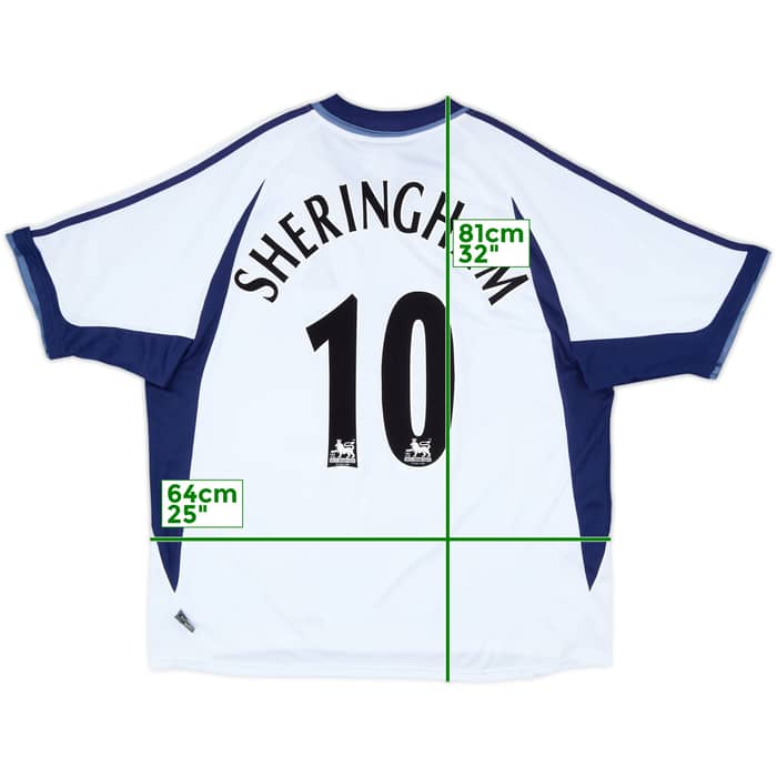 2001-02 Tottenham Home Shirt Sheringham #10 - 6/10 - (XL)