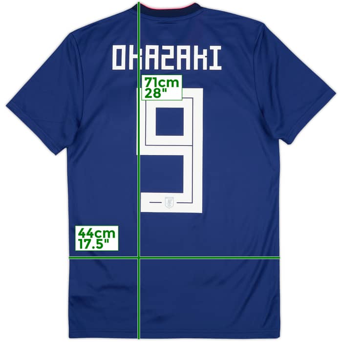 2018-19 Japan Women's Home Shirt Okazaki #9 (Unisex S)