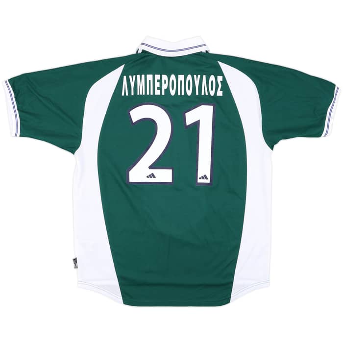 2002-03 Panathinaikos Home Shirt Liberopoulos #21 - 8/10 - (XL)