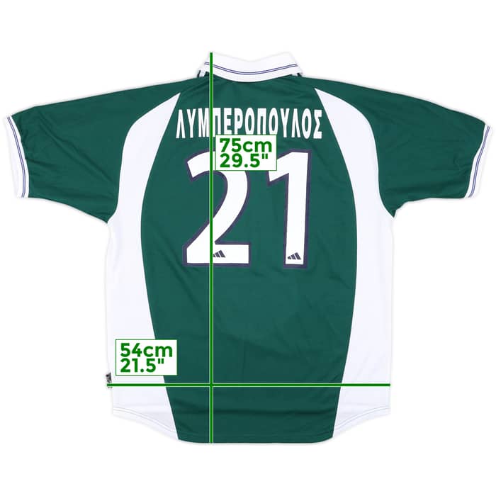 2002-03 Panathinaikos Home Shirt Liberopoulos #21 - 8/10 - (XL)