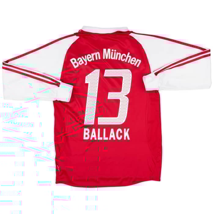 2003-04 Bayern Munich Home L/S Shirt Ballack #13 - 7/10 - (S)