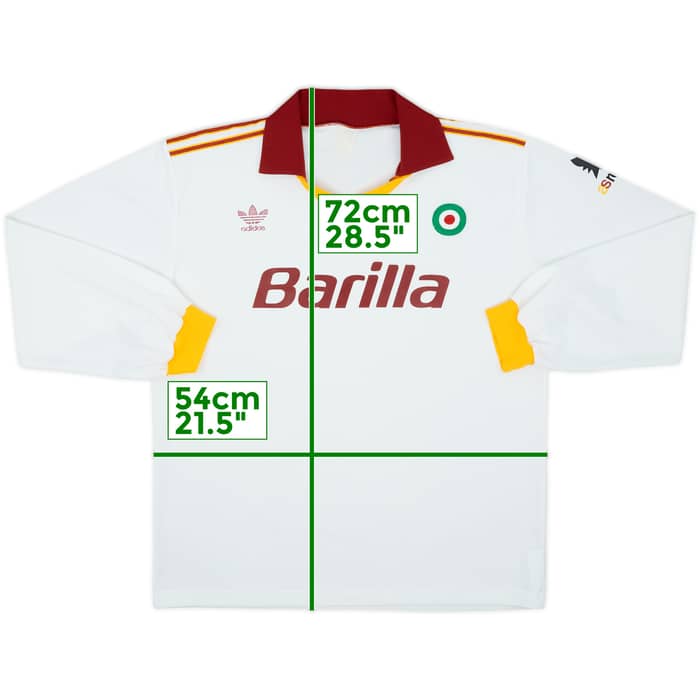 1991-92 Roma Away L/S Shirt - 4/10 - (L)