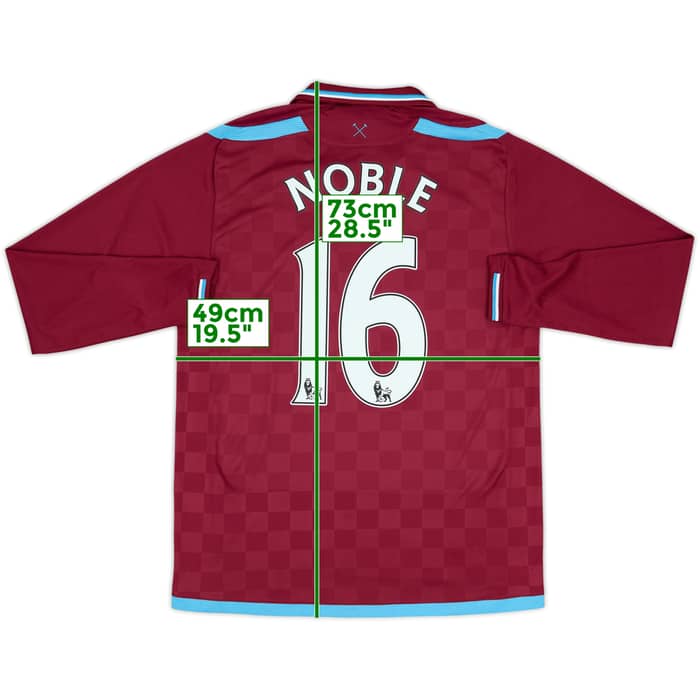 Camiseta de local de manga larga del West Ham 2009-10 Noble #16 - 7/10 - (15-16 Years)