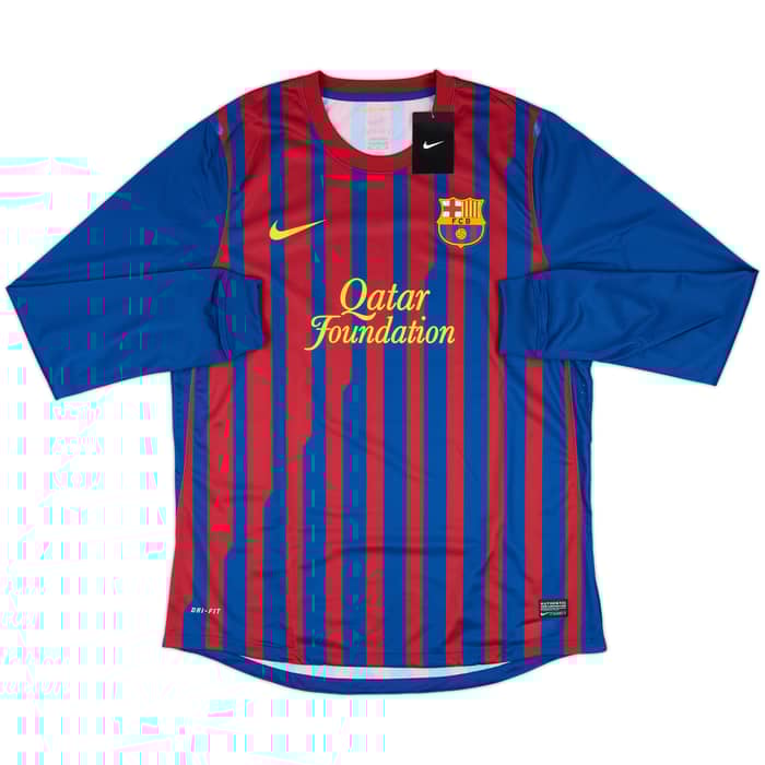 2011-12 Barcelona Player Issue Home L/S Shirt Fabregas #4 (XL)
