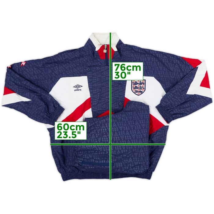 1990-92 England Umbro Tracksuit - 7/10 - (XL)