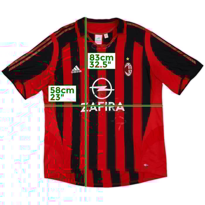 2005-06 AC Milan Home Shirt - 4/10 - (XL)