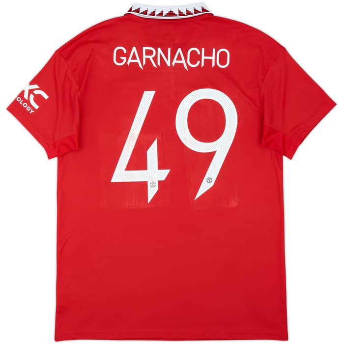 2022-23 Manchester United Home Shirt Garnacho #49 - 6/10 - (L)