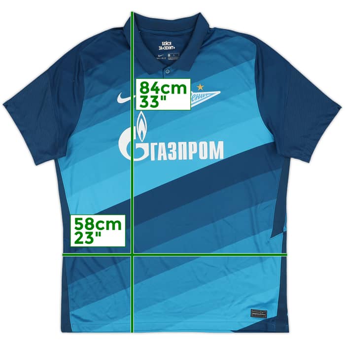 2020-21 Zenit St. Petersburg Home Shirt - 9/10 - (XL)