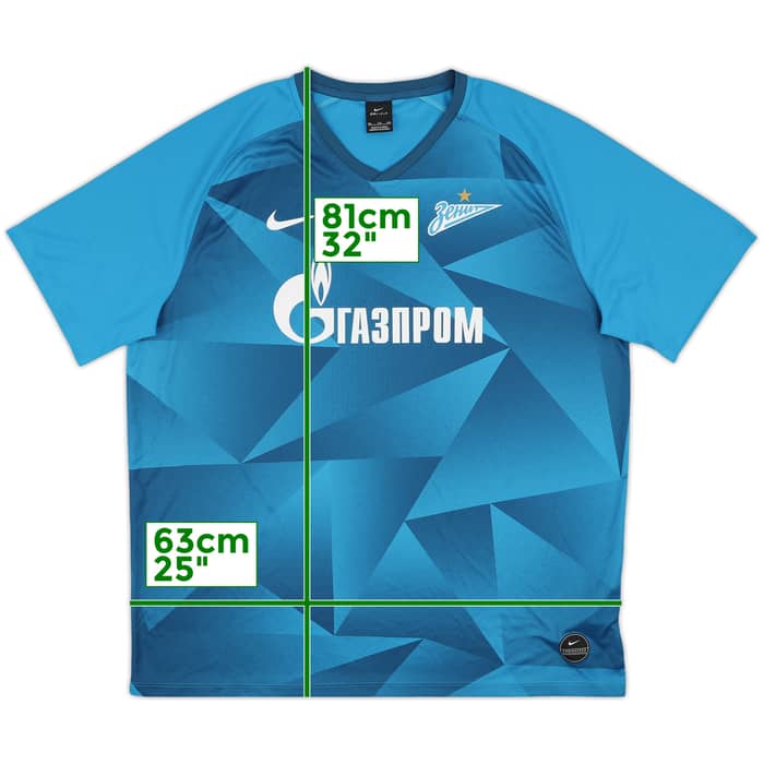 2019-20 Zenit St. Petersburg Basic Home Shirt - 9/10 - (XXL)