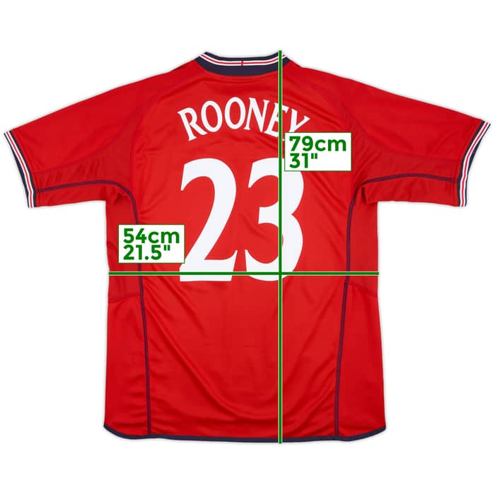 2002-04 England Away Shirt Rooney #23 - 7/10 - (L)