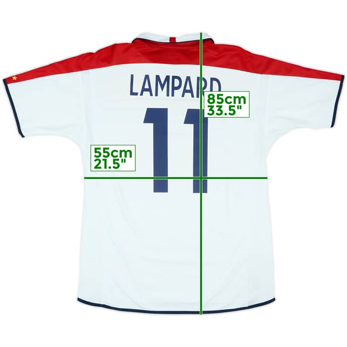 2003-05 England Home Shirt Lampard #11 - 5/10 - (XL)