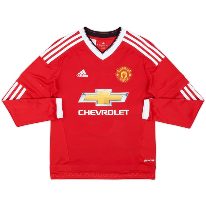 2015-16 Manchester United Home L/S Shirt Rooney #10 - 8/10 - (11-12 Years)