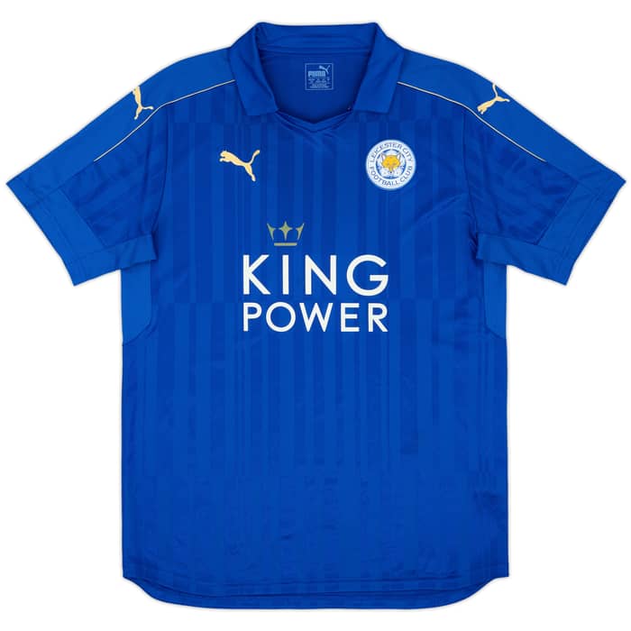 2016-17 Leicester Home Shirt Vardy #9 - 8/10 - (L)