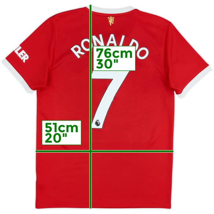 2021-22 Manchester United Home Shirt Ronaldo #7 - 8/10 - (M)