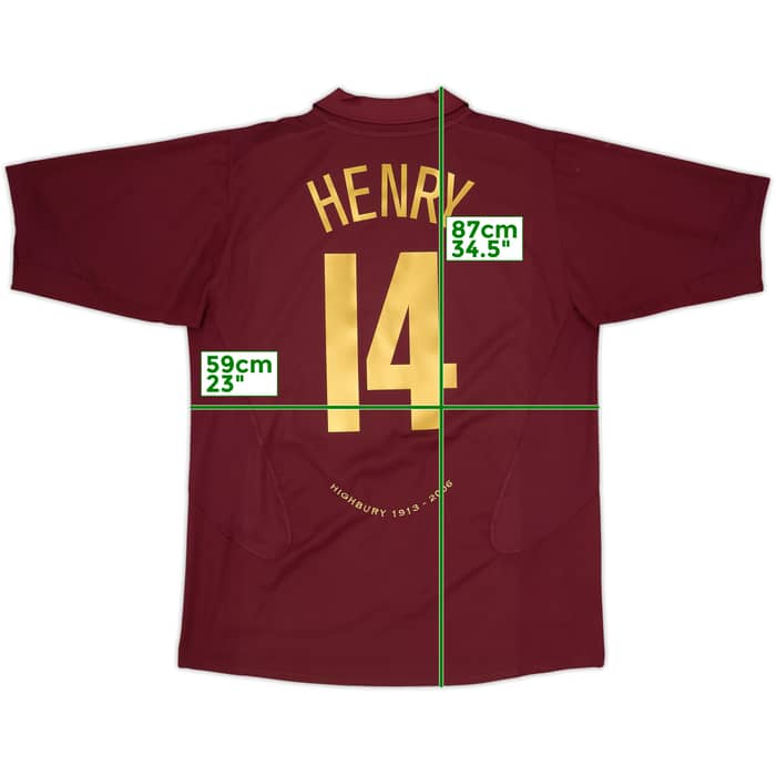2005-06 Arsenal Camiseta Local Henry #14 - 7/10 - (XL)