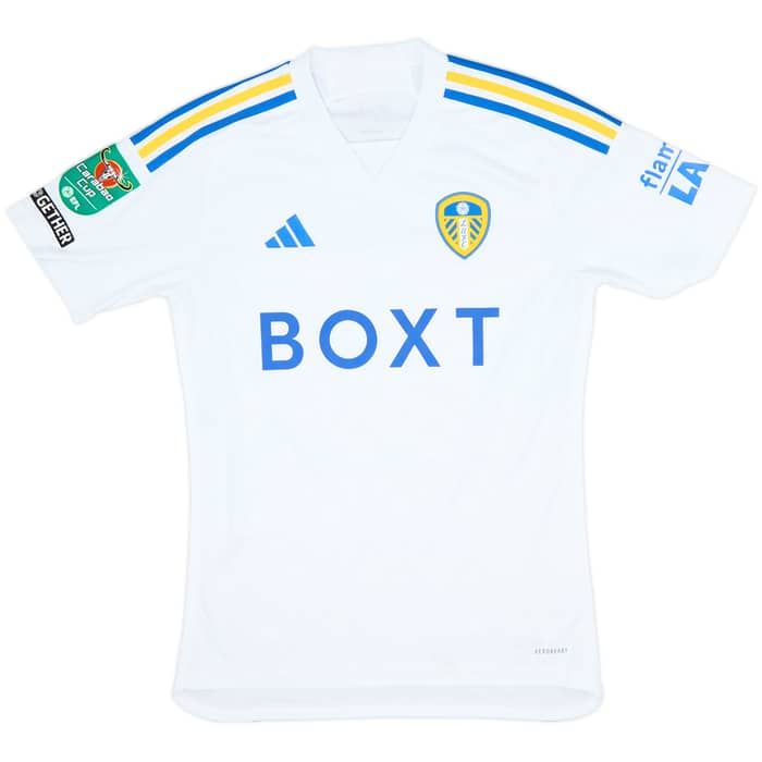 2023-24 Leeds Match Issue Carabao Cup Home Shirt Drameh #37