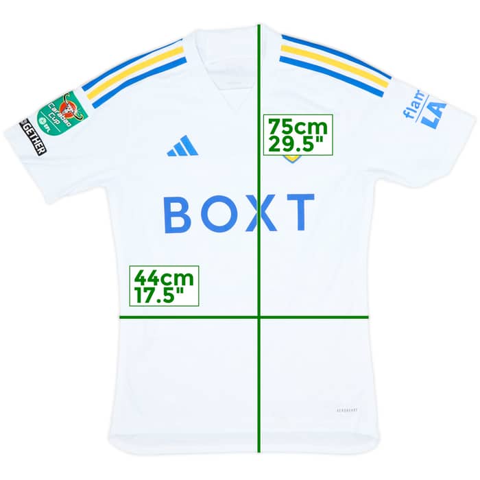 2023-24 Leeds Match Issue Carabao Cup Home Shirt Drameh #37