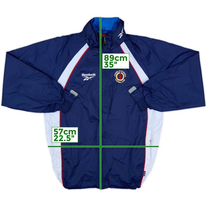 2001-02 Crewe Alexandra Reebok Player Issue Hooded Rain Jacket #20 - 9/10 - (L)