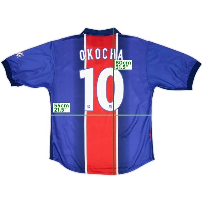 1998-99 Paris Saint-Germain Home Shirt Okocha #10 - 9/10 - (L)