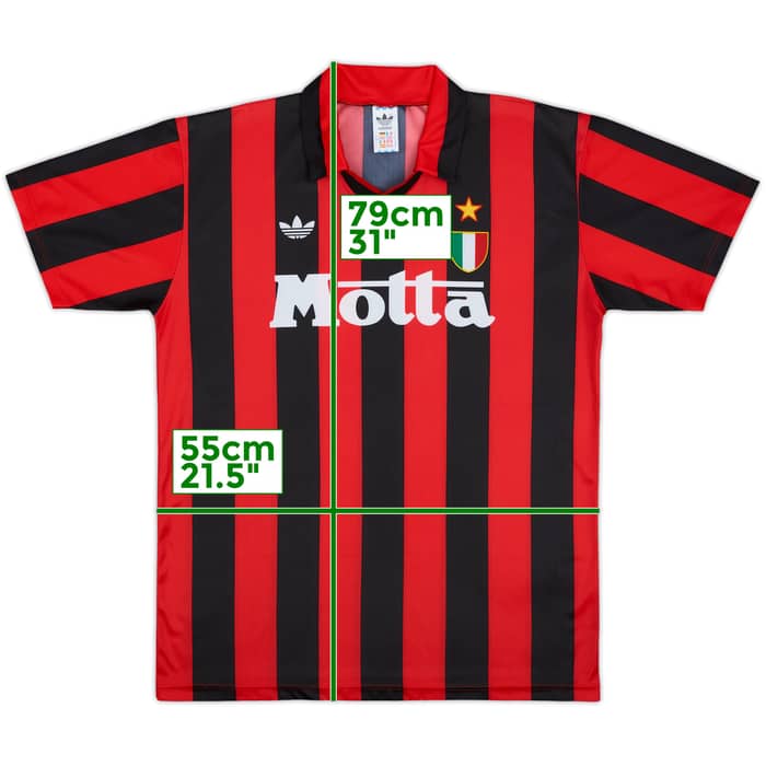 1992-93 AC Milan Home Shirt - 10/10 - (L)