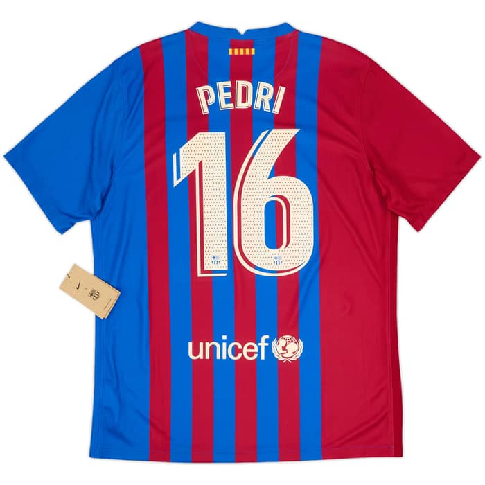2021-22 Barcelona Home Shirt Pedri #16 (L)