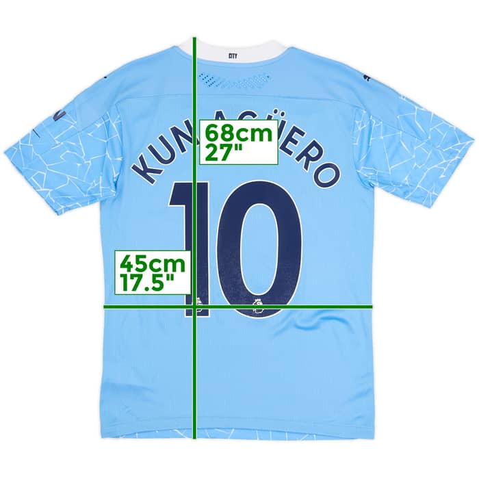 2020-21 Manchester City Authentic Home Shirt Kun Aguero #10 (S)