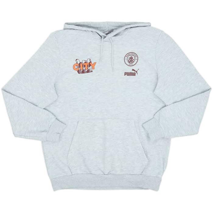 2023-24 Manchester City Puma Hooded Top - 8/10 - (M)