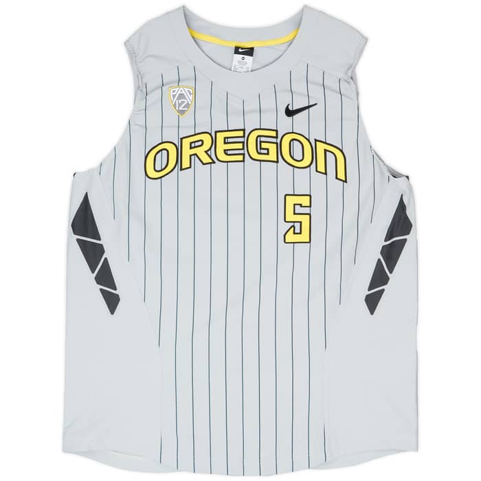 2014 Oregon Ducks Reed #5 Team Issued Nike Away Jersey - 7/10 - (XL)