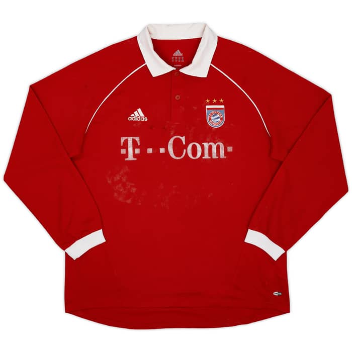 2005-06 Bayern Munich Home L/S Shirt Makaay #10 - 4/10 - (XL)