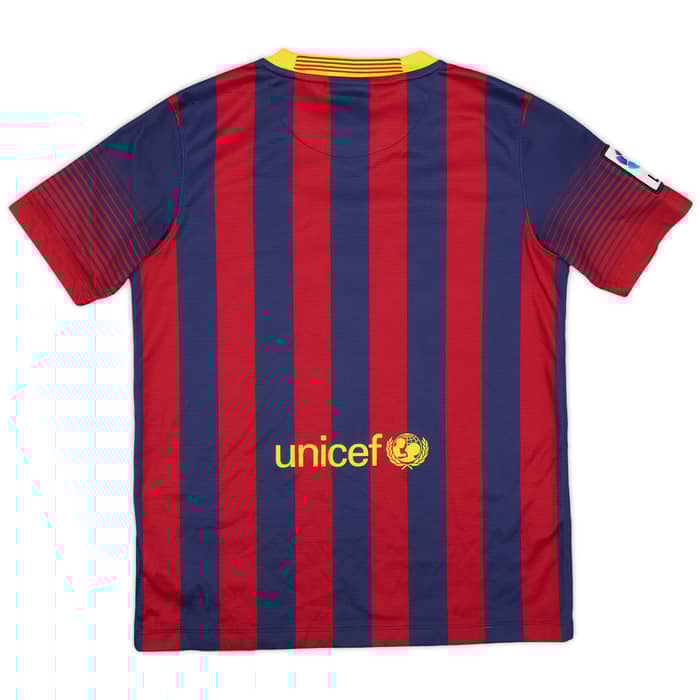 2013-14 Barcelona Home Shirt - 8/10 - (L.Boys)