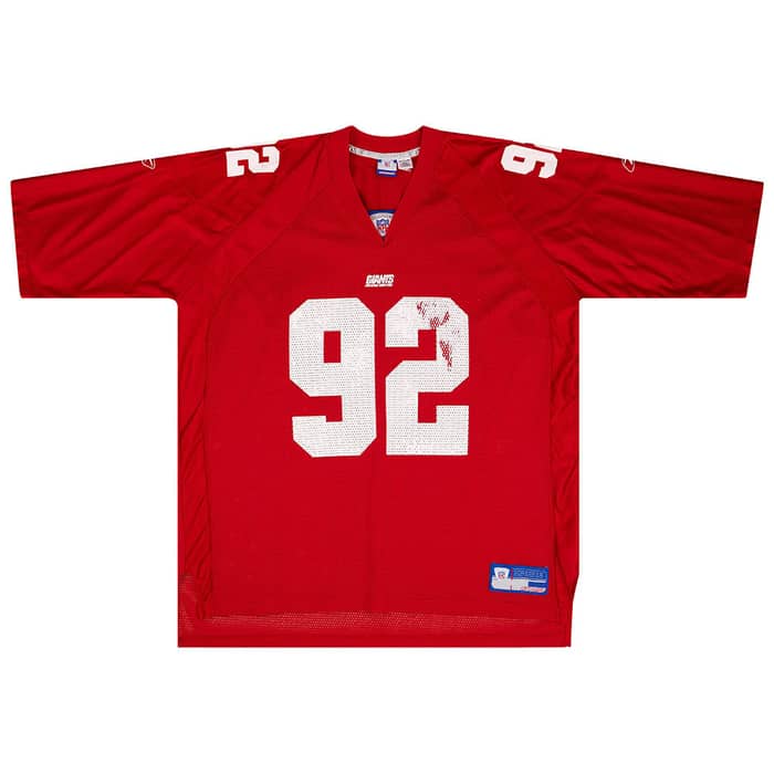 2004 New York Giants Strahan #92 Reebok On Field Jersey (Alternate) XXL