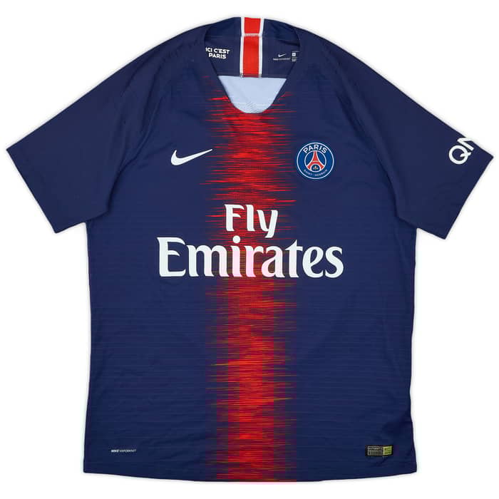 2018-19 Paris Saint-Germain Authentic Home Shirt Mbappe #7 - 9/10 - (L)