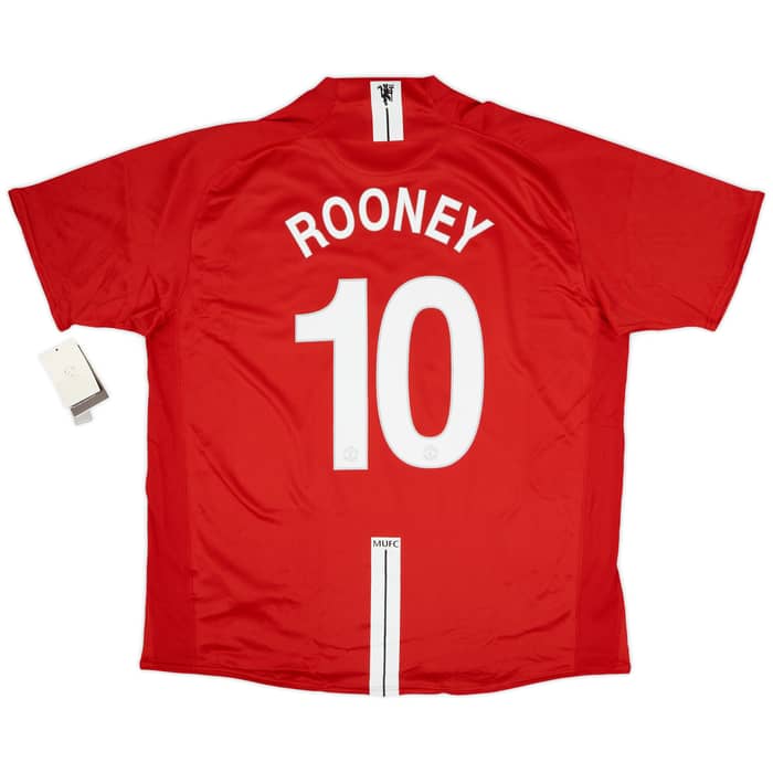2007-09 Manchester United Home Shirt Rooney #10 (XXL)