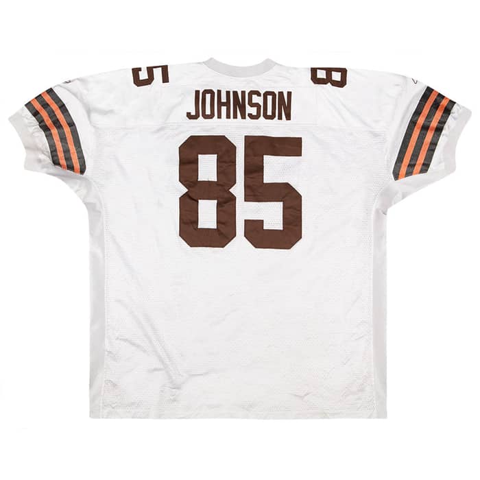 2002-03 Cleveland Browns Johnson #85 Authentic Reebok Jersey (Away) 4XL