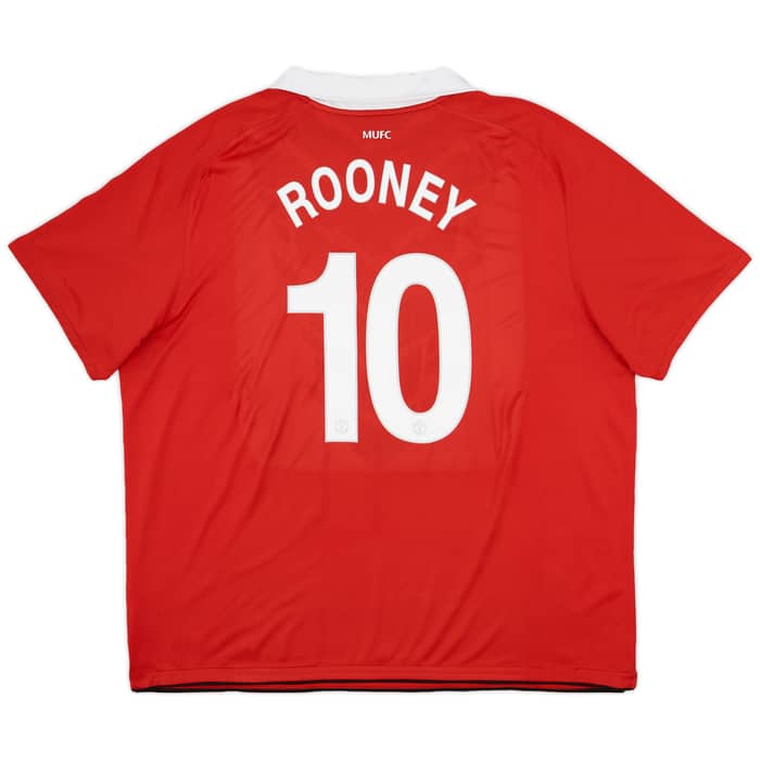 2010-11 Manchester United Home Shirt Rooney #10 - 9/10 - (3XL)