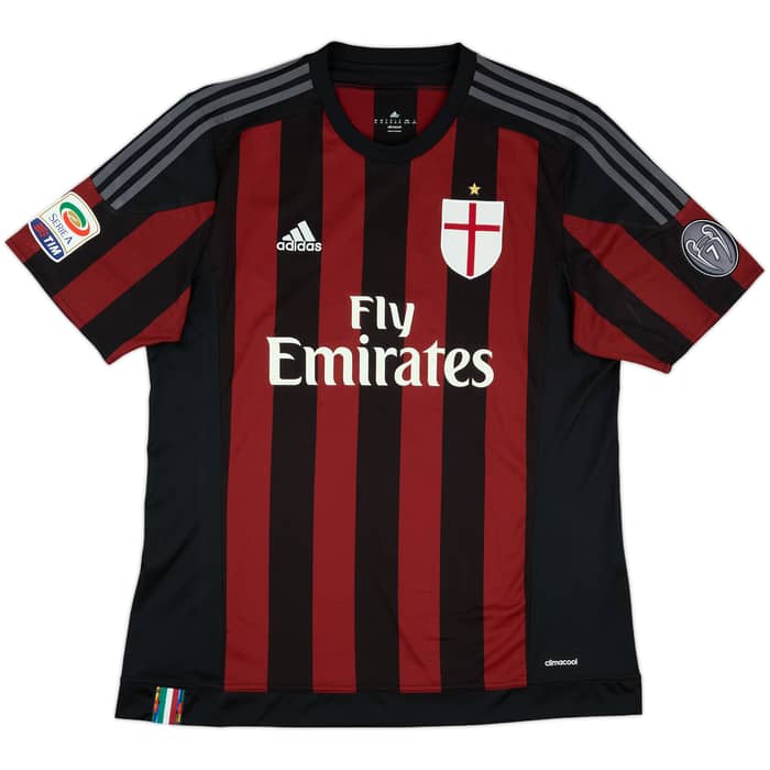 2015-16 AC Milan Signed Home Shirt Bonaventura #5 - 6/10 - (XL)
