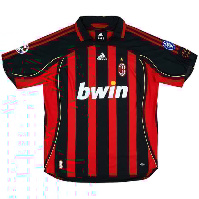 2006-07 AC Milan Signed Home Shirt Inzaghi #9 - 8/10 - (XL)
